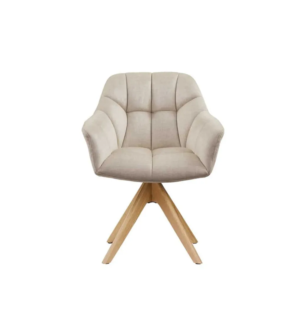 Krzesło obrotowe PAPILLON 83 cm 180 stopni beżowe*Invicta Interior Outlet