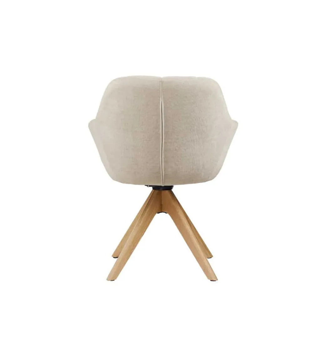Krzesło obrotowe PAPILLON 83 cm 180 stopni beżowe*Invicta Interior Outlet