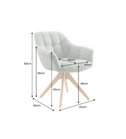 Krzesło obrotowe PAPILLON 83 cm 180 stopni zielone*Invicta Interior Sale