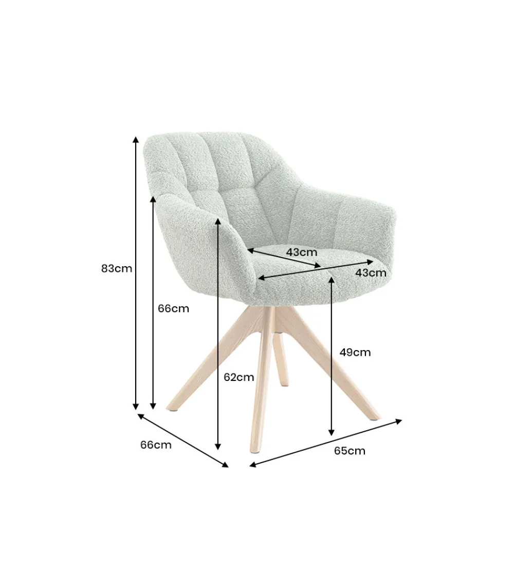 Krzesło obrotowe PAPILLON 83 cm 180 stopni zielone*Invicta Interior Sale