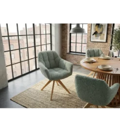 Krzesło obrotowe PAPILLON 83 cm 180 stopni zielone*Invicta Interior Sale