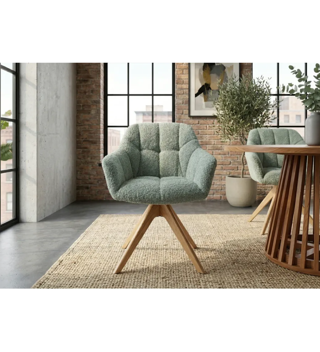 Krzesło obrotowe PAPILLON 83 cm 180 stopni zielone*Invicta Interior Sale