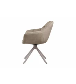Krzesło obrotowe PAPILLON 83 cm 180 stopni beżowe szare*Invicta Interior Sale