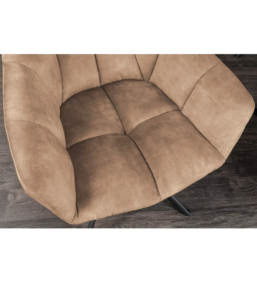 Krzesło obrotowe PAPILLON 83 cm 180 stopni champagne beżowe*Invicta Interior New