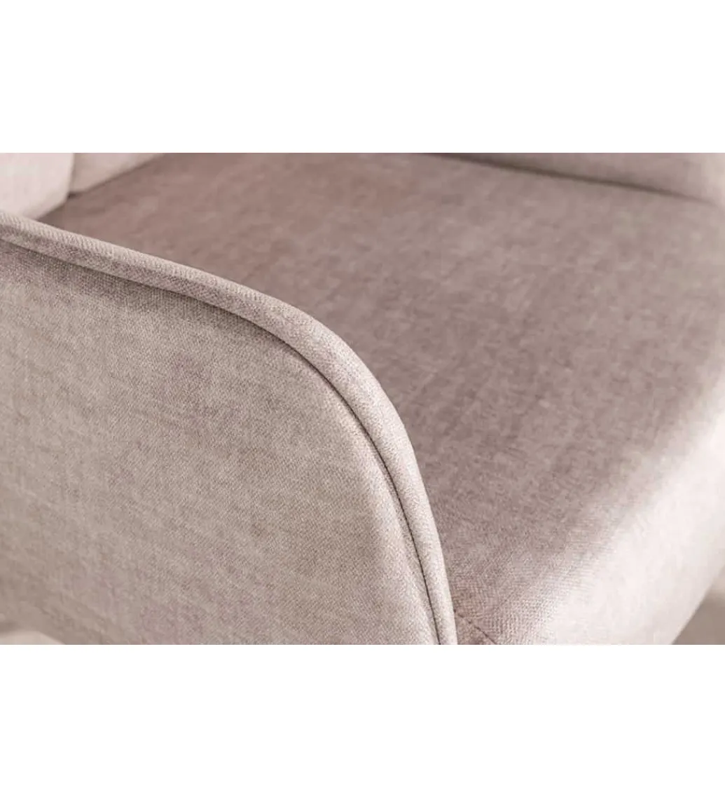 Krzesło obrotowe PROMETHEUS 88 cm 180 stopni welwet beżowe*Invicta Interior Discount