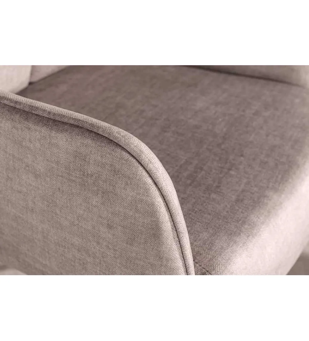 Krzesło obrotowe PROMETHEUS 88 cm 180 stopni welwet taupe*Invicta Interior Outlet