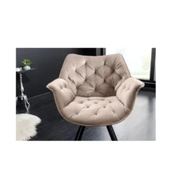 Krzesło obrotowe siedzisko 180 stopni The Dutch Comfort beżowe*Invicta Interior Best