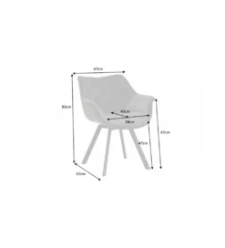 Krzesło obrotowe siedzisko 180 stopni The Dutch Comfort szare*Invicta Interior Online