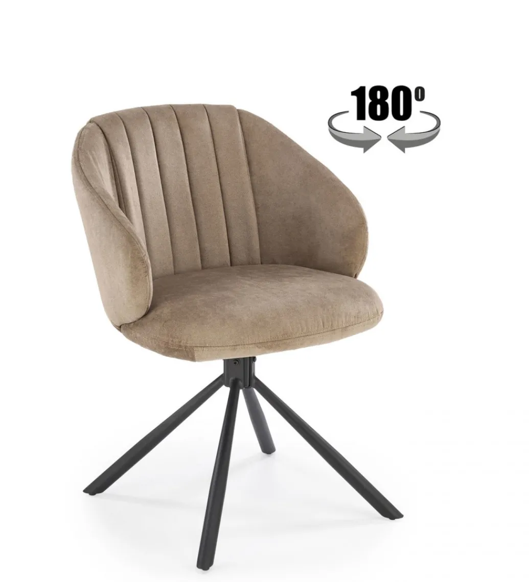 Krzesło obrotowe siedzisko 180 stopni OLGA cappuccino*Halmar Discount