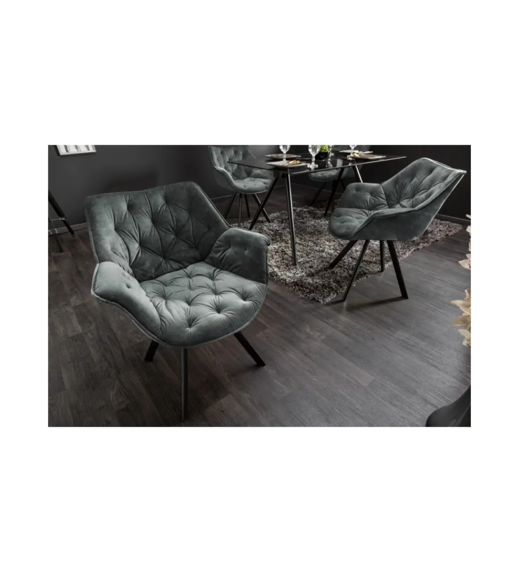 Krzesło obrotowe siedzisko 180 stopni The Dutch Comfort ciemnozielone*Invicta Interior Sale