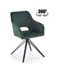 Krzesło obrotowe siedzisko 360 stopni CHIARA ciemnozielone*Halmar Discount