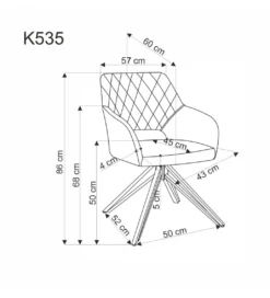 Krzesło obrotowe siedzisko 360 stopni CHIARA ciemnozielone*Halmar Discount