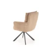 Krzesło obrotowe siedzisko 180 stopni AMELIA sztruks cappuccino*Halmar Clearance