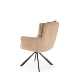 Krzesło obrotowe siedzisko 180 stopni AMELIA sztruks cappuccino*Halmar Clearance
