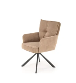Krzesło obrotowe siedzisko 180 stopni AMELIA sztruks cappuccino*Halmar Clearance