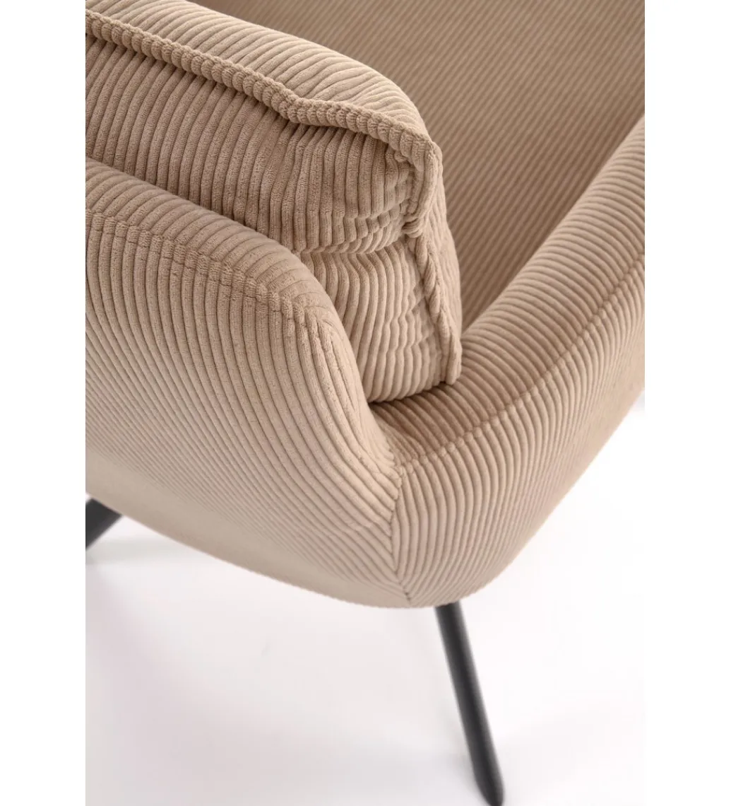 Krzesło obrotowe siedzisko 180 stopni AMELIA sztruks cappuccino*Halmar Clearance