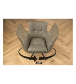 Krzesło obrotowe SIGNATURE skórzany taupe*Invicta Interior Sale