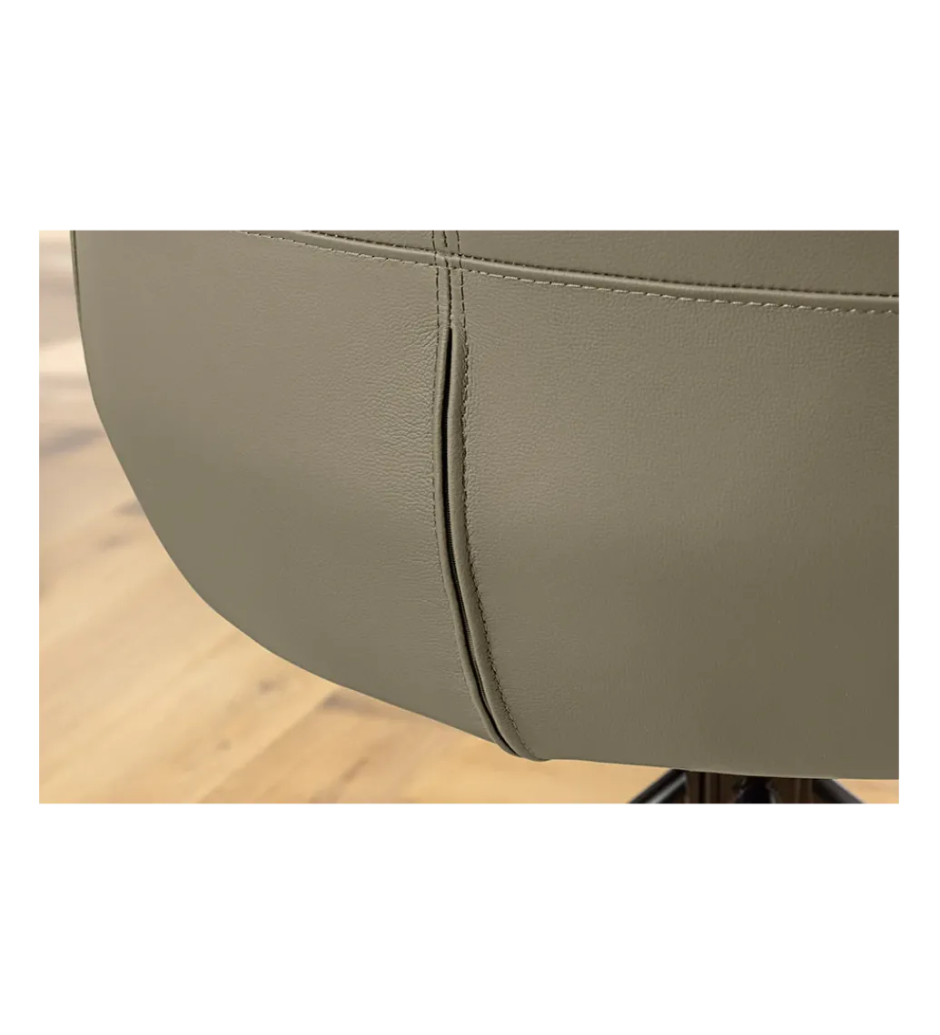 Krzesło obrotowe SIGNATURE skórzany taupe*Invicta Interior Sale