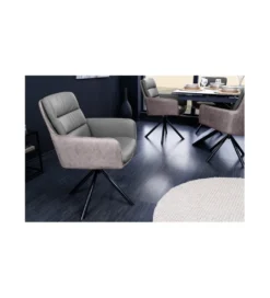 Krzesło obrotowe 360 stopni ASTRID II taupe*Invicta Interior Sale