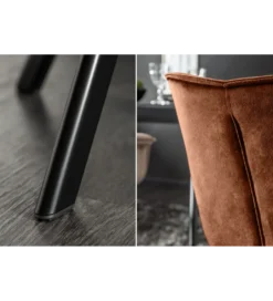 Krzesło obrotowe THE DUTCH COMFORT welwet brązowy*Invicta Interior