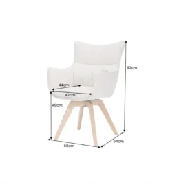 Krzesło obrotowe VOUGE beżowy*Invicta Interior Sale