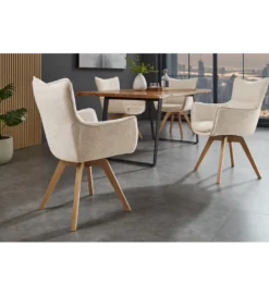 Krzesło obrotowe VOUGE beżowy*Invicta Interior Sale