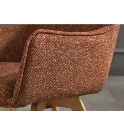 Krzesło obrotowe VOUGE brązowy rdzawy*Invicta Interior Outlet
