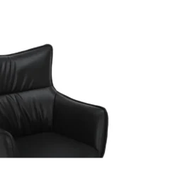 Krzesło obrotowe VOUGE skórzany czarny*Invicta Interior Discount