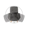 Krzesło obrotowe ZENI bouclé ciemny szary 360 stopni*Invicta Interior New