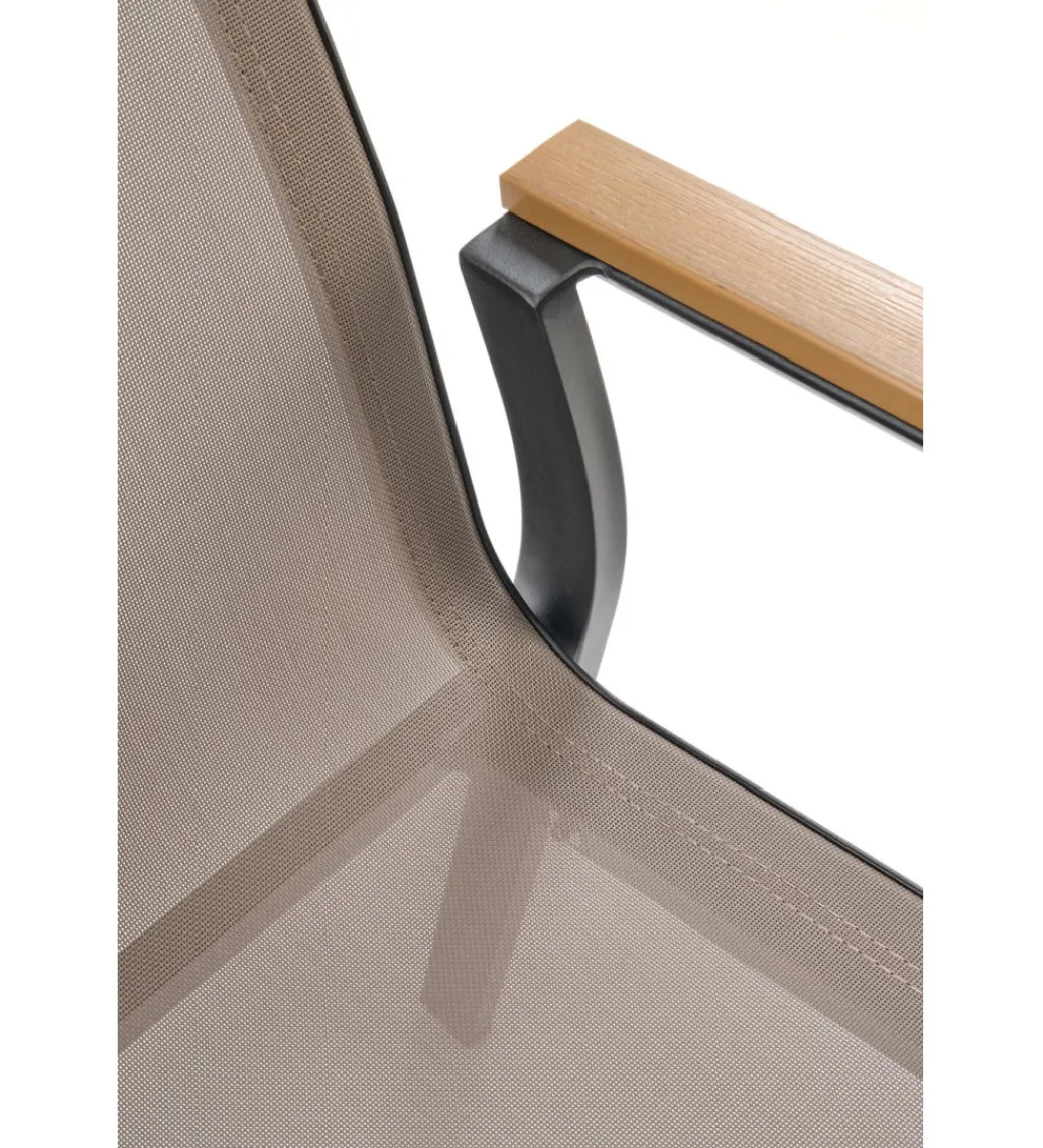 Krzesło ogrodowe FIERRO 88 cm czarny brązowy*Halmar Online
