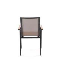 Krzesło ogrodowe FIERRO 88 cm czarny brązowy*Halmar Online