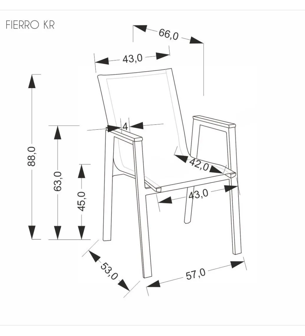 Krzesło ogrodowe FIERRO 88 cm czarny brązowy*Halmar Online