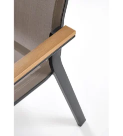 Krzesło ogrodowe FIERRO 88 cm czarny brązowy*Halmar Online