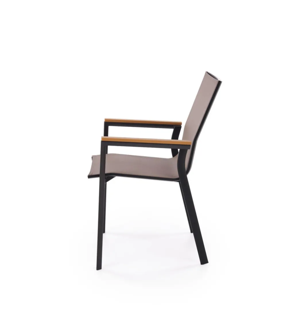 Krzesło ogrodowe FIERRO 88 cm czarny brązowy*Halmar Online
