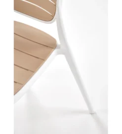Krzesło ogrodowe K529 83 cm białe naturalne*Halmar
