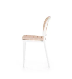 Krzesło ogrodowe K529 83 cm białe naturalne*Halmar