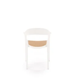 Krzesło ogrodowe K530 80 cm białe naturalne*Halmar Discount