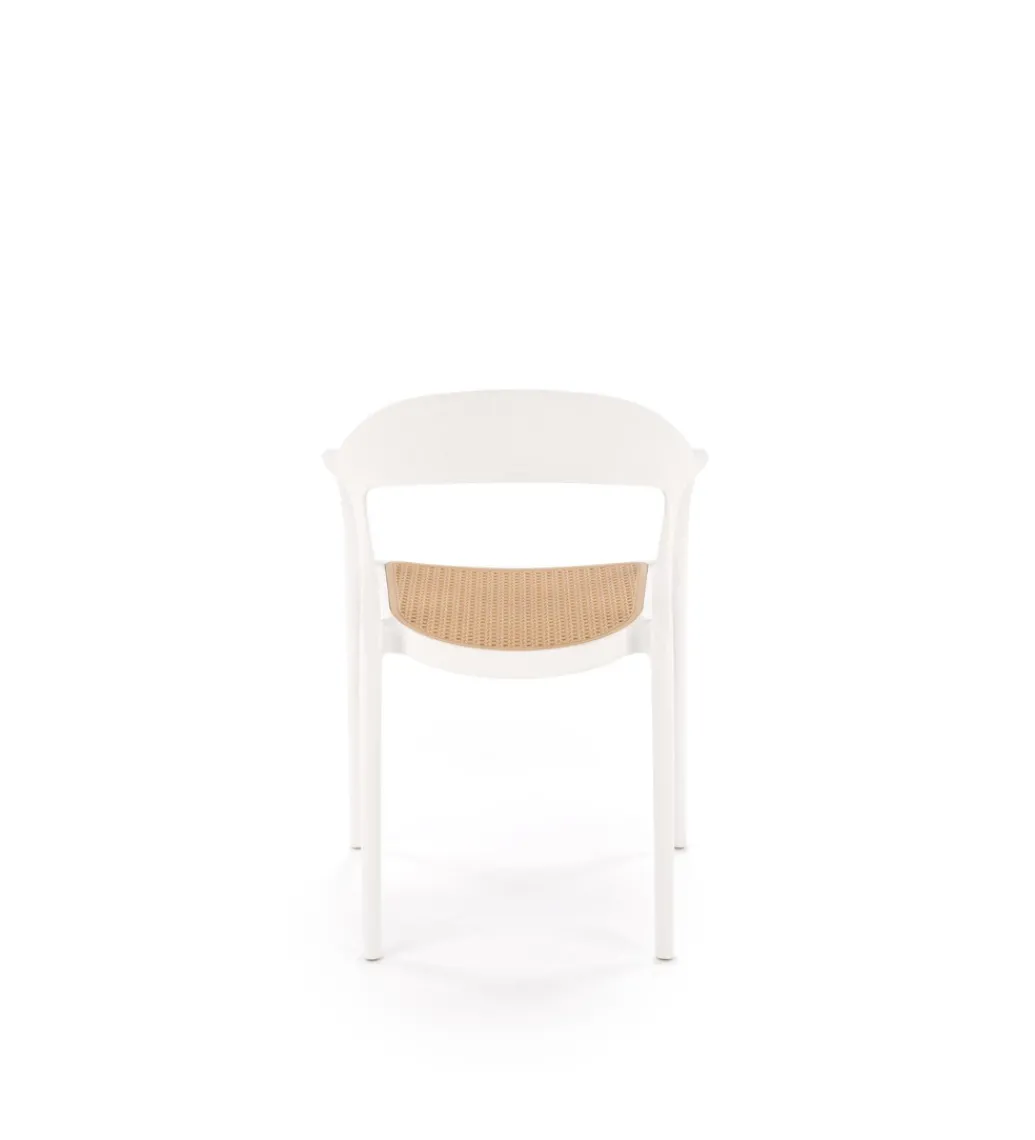 Krzesło ogrodowe K530 80 cm białe naturalne*Halmar Discount