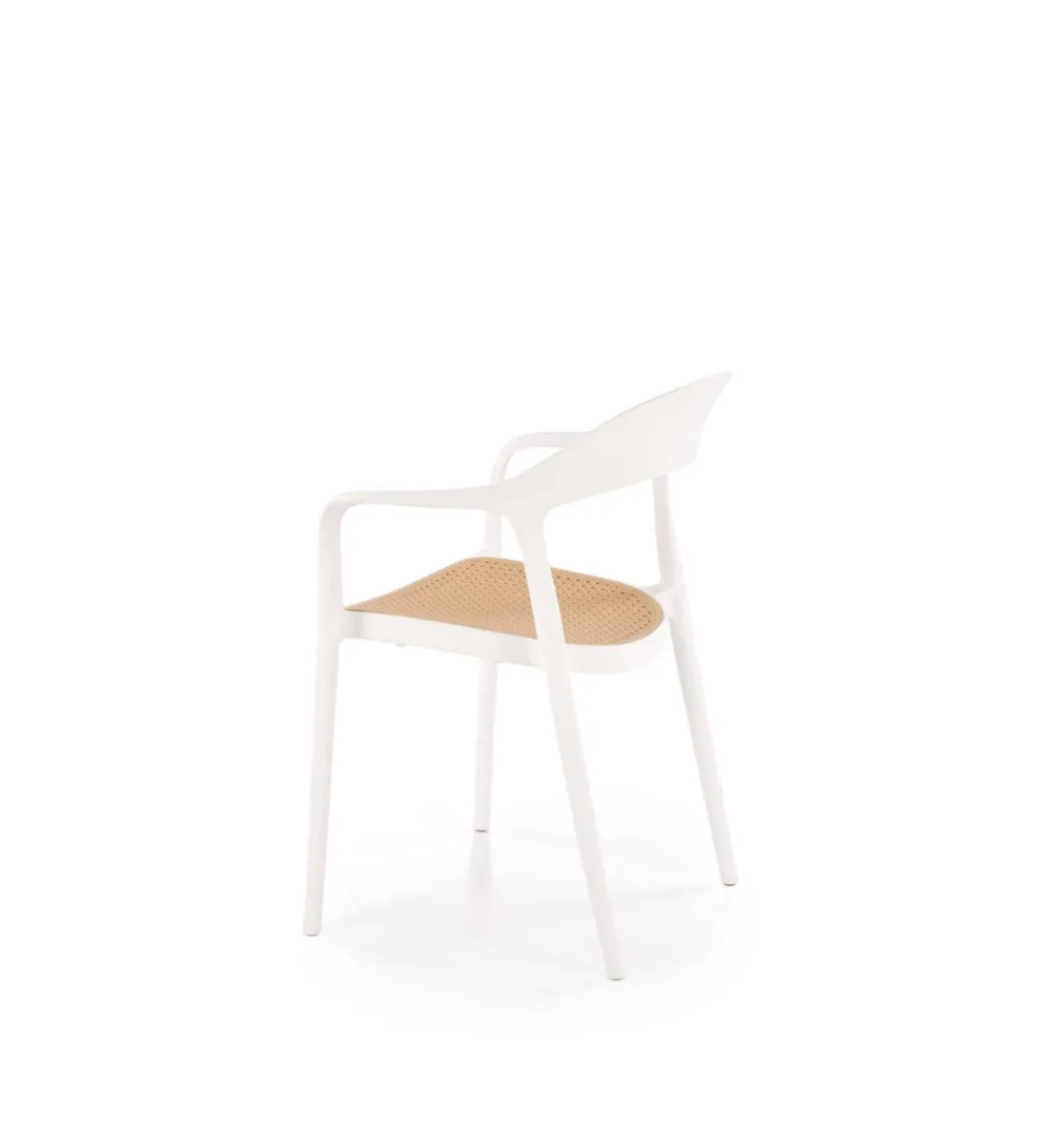 Krzesło ogrodowe K530 80 cm białe naturalne*Halmar Discount