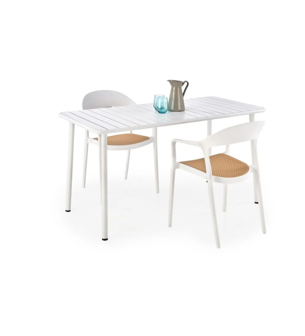 Krzesło ogrodowe K530 80 cm białe naturalne*Halmar Discount