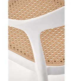 Krzesło ogrodowe K530 80 cm białe naturalne*Halmar Discount