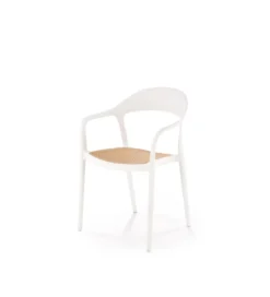 Krzesło ogrodowe K530 80 cm białe naturalne*Halmar Discount