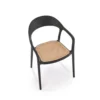 Krzesło ogrodowe K530 80 cm czarne naturalne*Halmar Discount