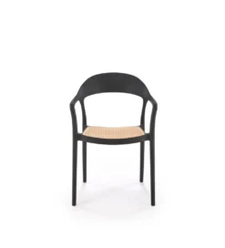 Krzesło ogrodowe K530 80 cm czarne naturalne*Halmar Discount