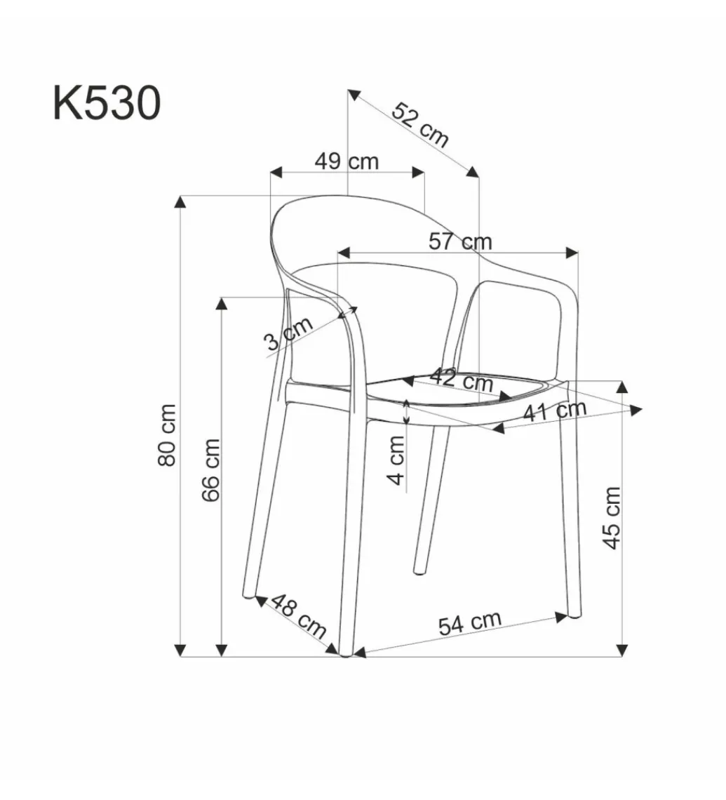 Krzesło ogrodowe K530 80 cm czarne naturalne*Halmar Discount