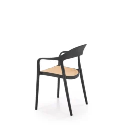 Krzesło ogrodowe K530 80 cm czarne naturalne*Halmar Discount
