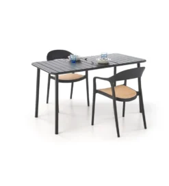 Krzesło ogrodowe K530 80 cm czarne naturalne*Halmar Discount