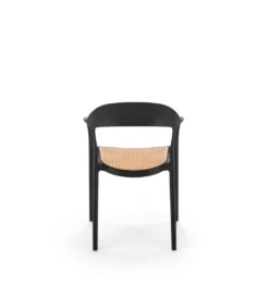 Krzesło ogrodowe K530 80 cm czarne naturalne*Halmar Discount