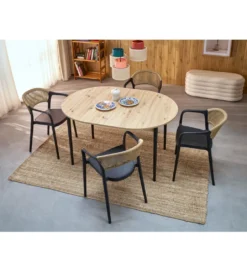Krzesło ogrodowe K582 78 cm czarny naturalny*Halmar Discount