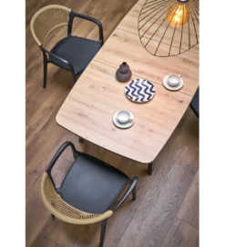 Krzesło ogrodowe K582 78 cm czarny naturalny*Halmar Discount